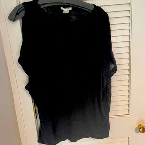 Helmut Lang Loose Fit Cold Shoulder Tee